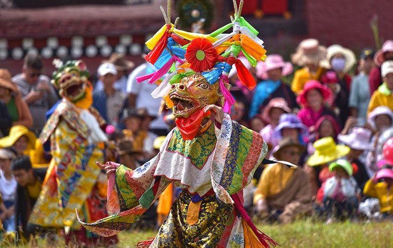 Mask Dance (Cham) Festival in Huiyuan Temple